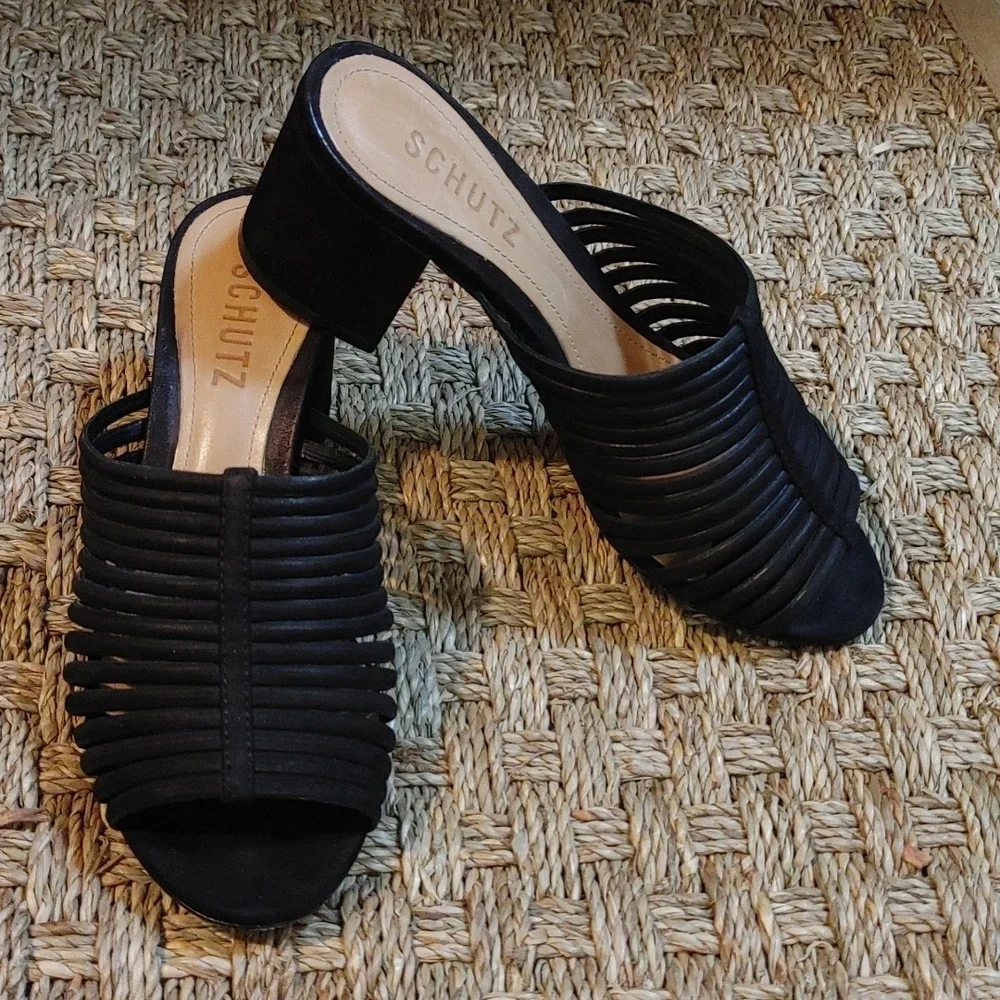 Schutz Black Cecilia Slip-on Shoes